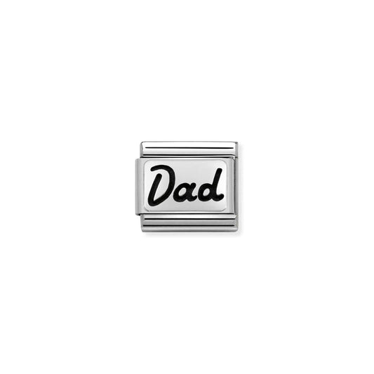 Dad Charm - Silver and Enamel
