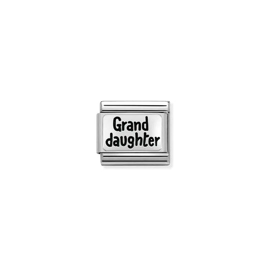 Grand-daughter Oxidised Charm - Silver