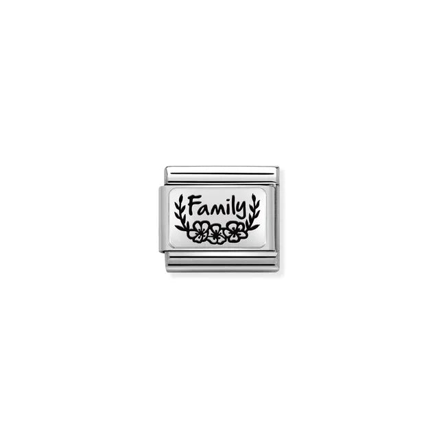 Family with Flowers | Silver