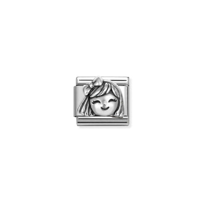 Raised Girl Link | Silver