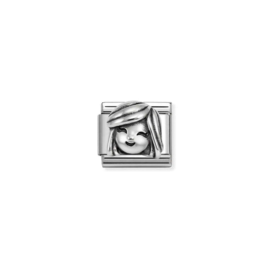 Raised Woman Link | Silver