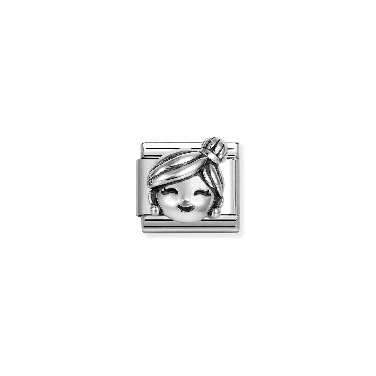 Raised Grandmother Link | Silver