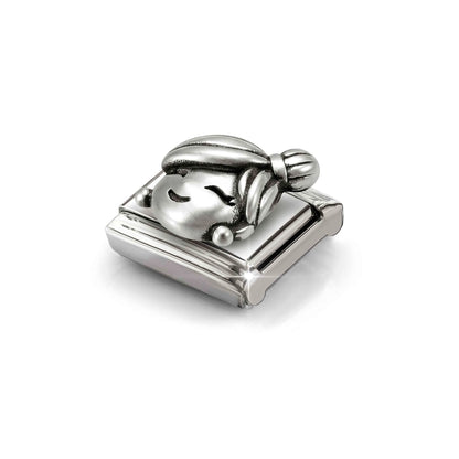 Raised Grandmother Link | Silver