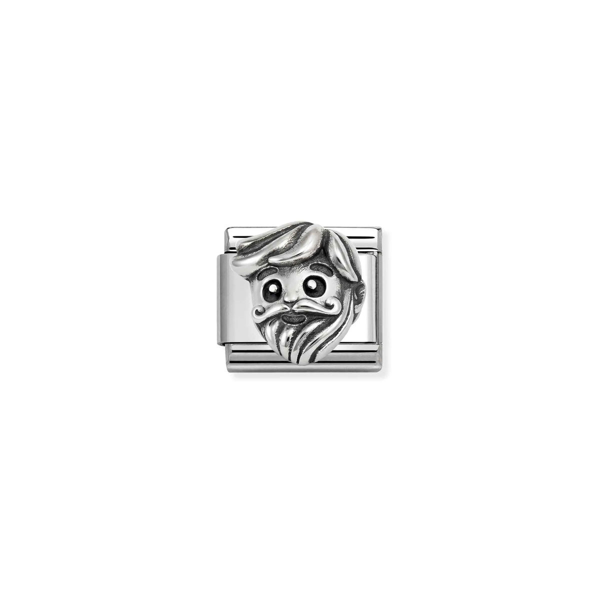 Raised Grandfather Link | Silver