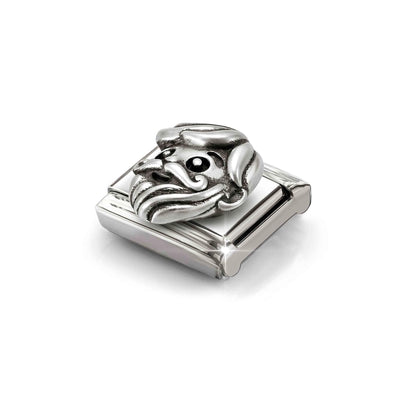 Raised Grandfather Link | Silver