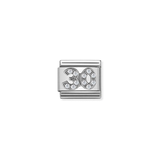 Age / Number 30 CZ Link | Silver