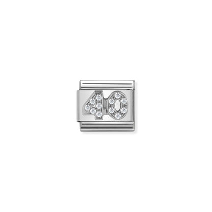 Age / Number 40 CZ Link | Silver