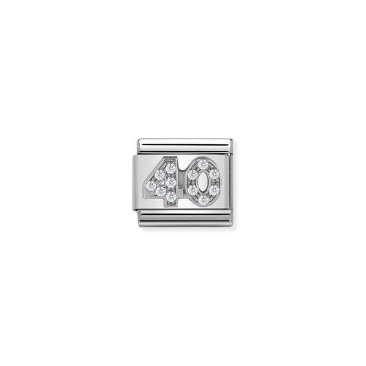 Age / Number 40 CZ Link | Silver