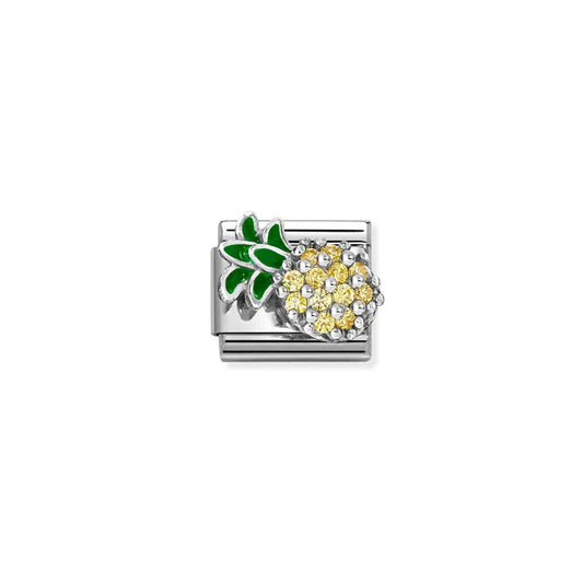 Pineapple CZ Link | Silver