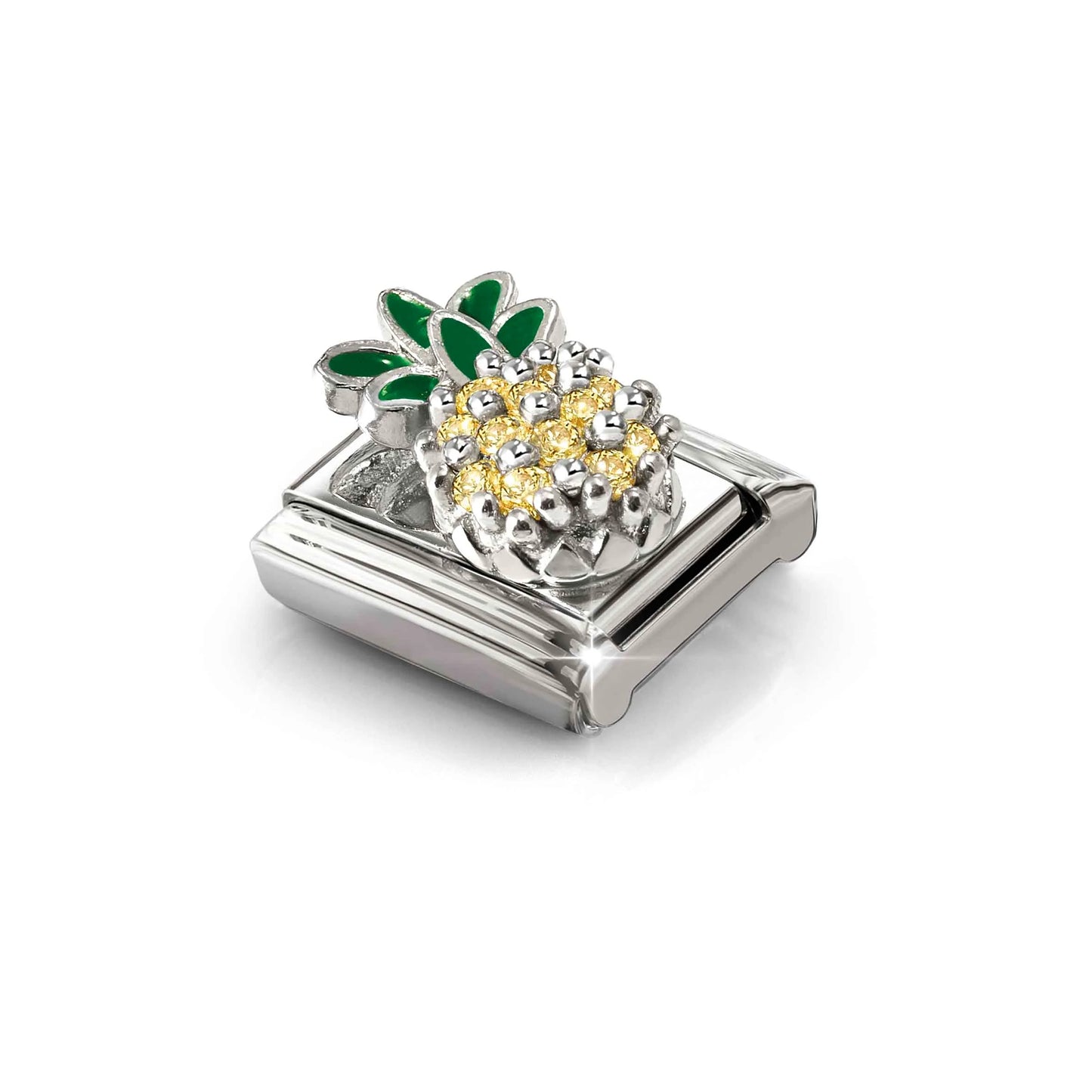 Pineapple CZ Link | Silver