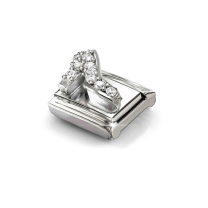 High Heel CZ Shoe | Silver