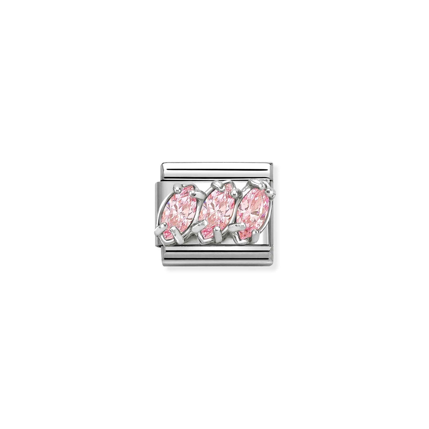 Trilogy Pink Marquis CZ Link | Silver