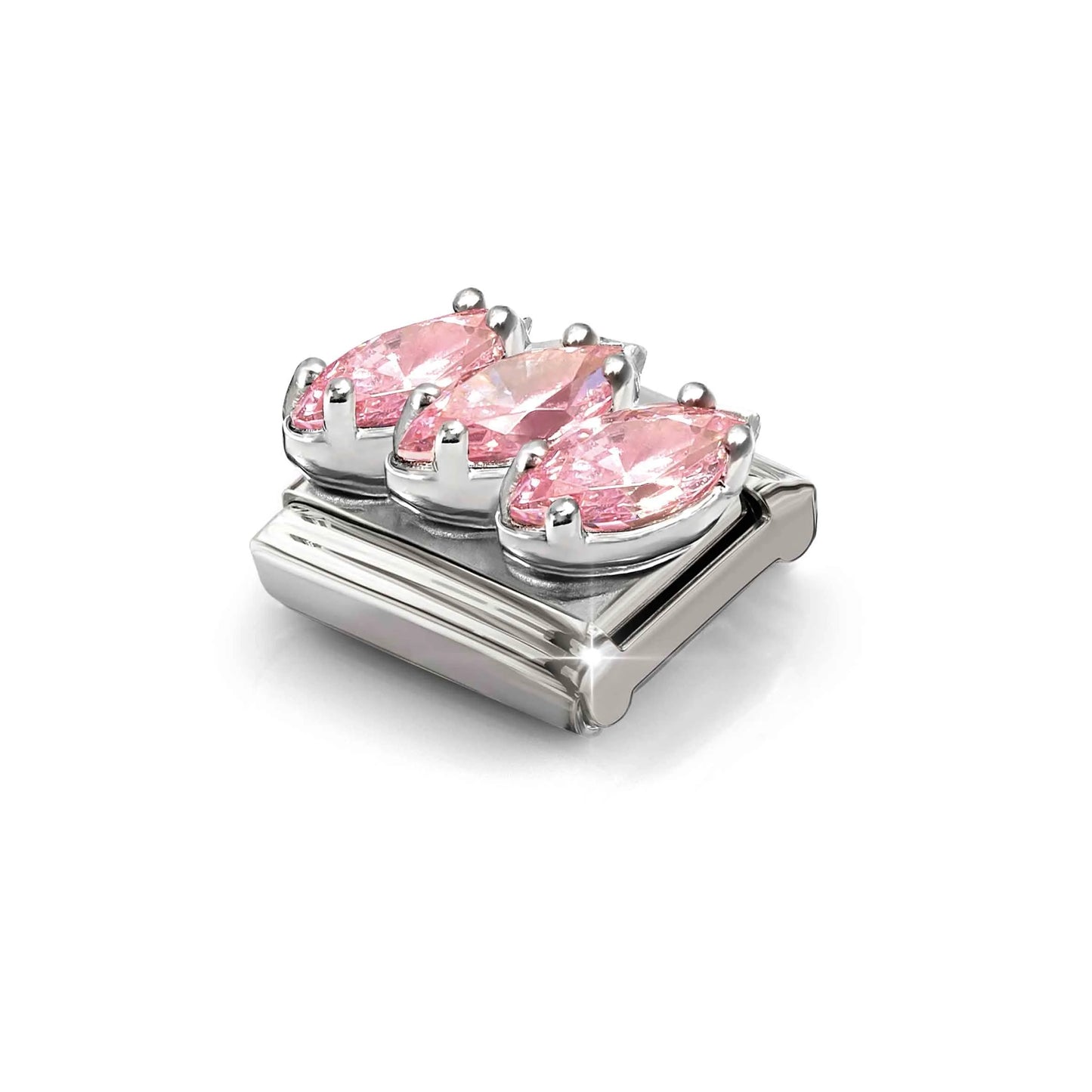 Trilogy Pink Marquis CZ Link | Silver