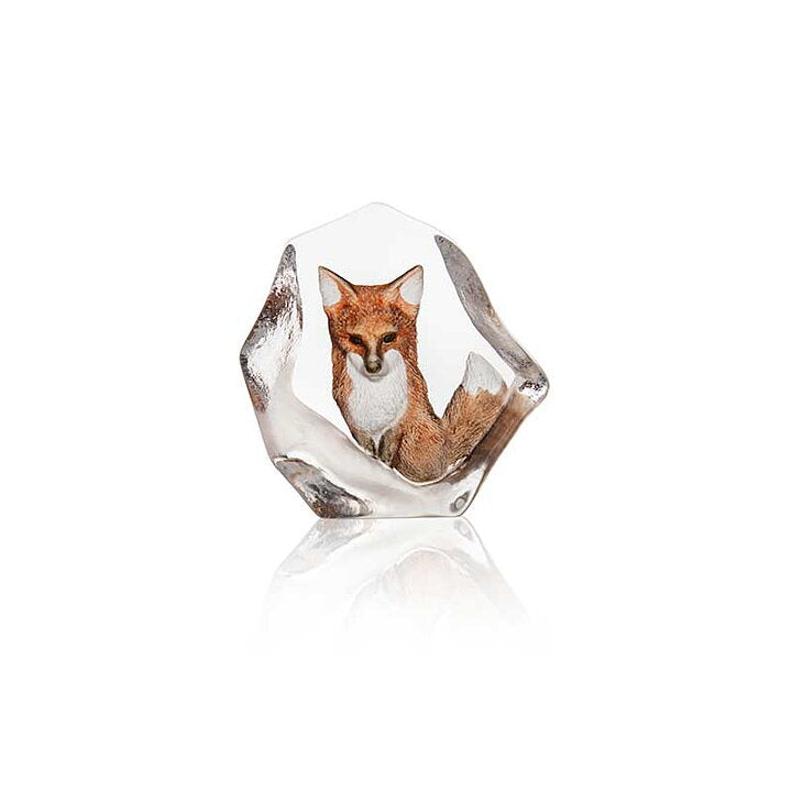 Cast Crystal Fox Sculpture