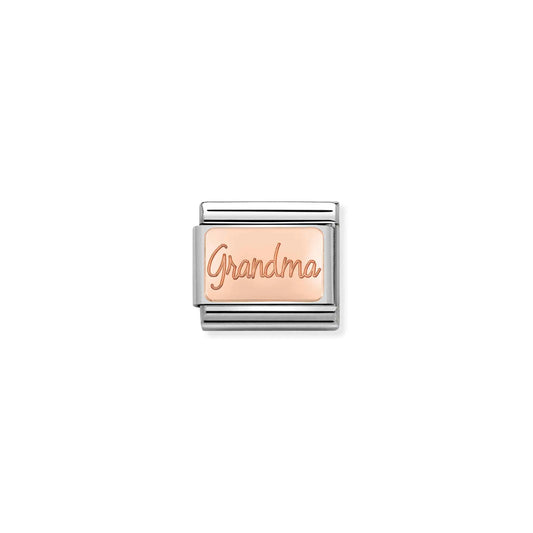 Grandma Engraved Charm - 9K Rose Gold