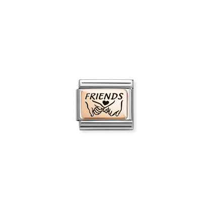 Pinky Promise Friends Link | 9K Rose Gold & Enamel