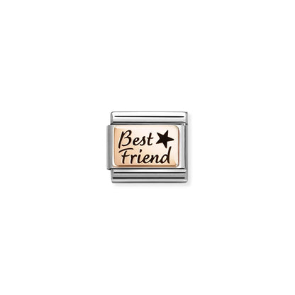 Best Friend with Star Link | 9K Rose Gold & Enamel