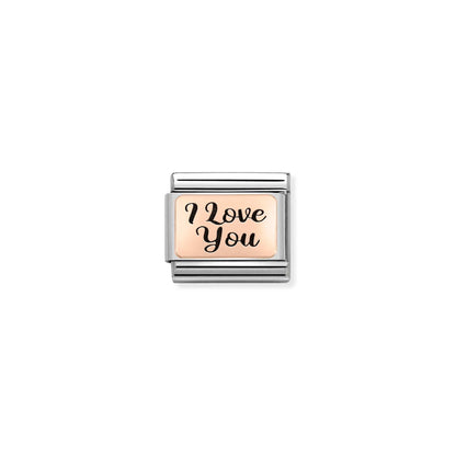 I Love You Link | 9k Rose Gold