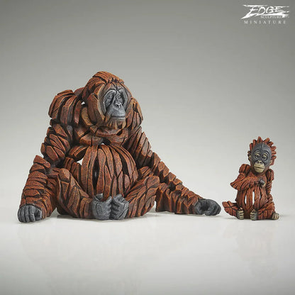 Miniature Orangutan and Baby Figure | Sculpture