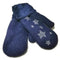 Little Stars Faux Fur Mittens | Navy