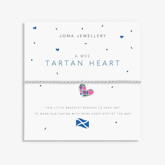 A Wee 'Tartan Heart' Bracelet in Pink