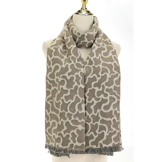 Abstract Print Scarf | Linen