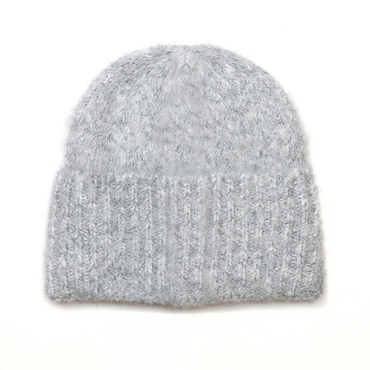 Ashleigh Knitted Beanie Hat | Grey Marl
