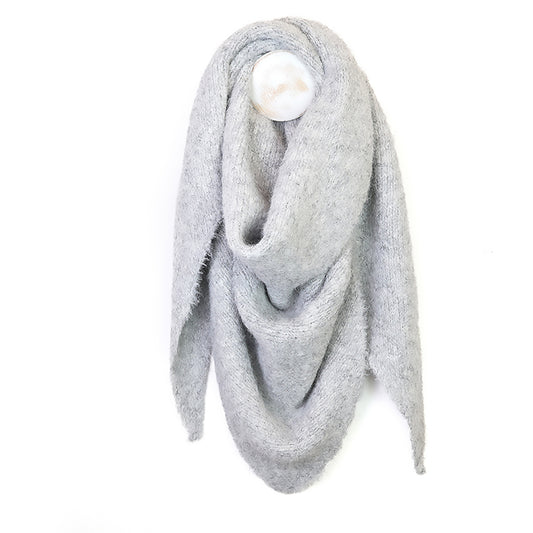 Ashleigh Triangle Scarf | Grey Marl