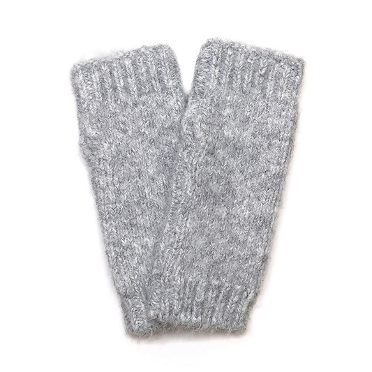 Ashleigh Knitted Wrist Warmers | Grey Marl