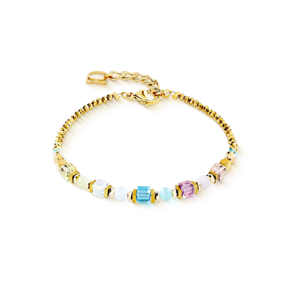Aura Pastel Cube Gold | Bracelet
