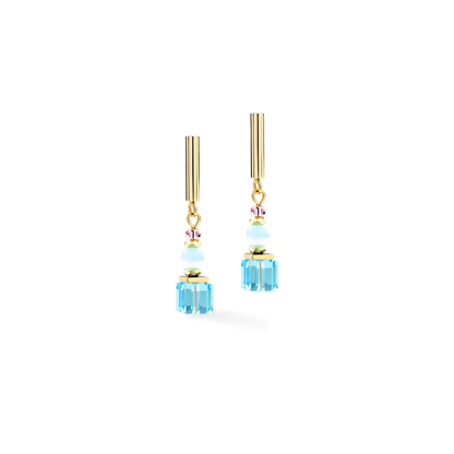Aura Pastel Cube Gold | Earrings