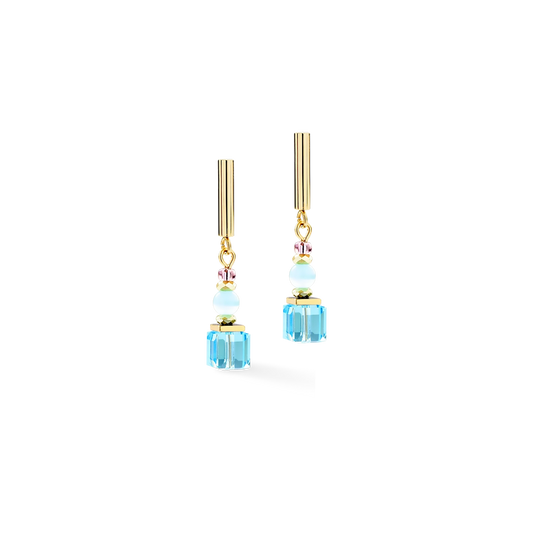Aura Pastel Cube Gold | Earrings