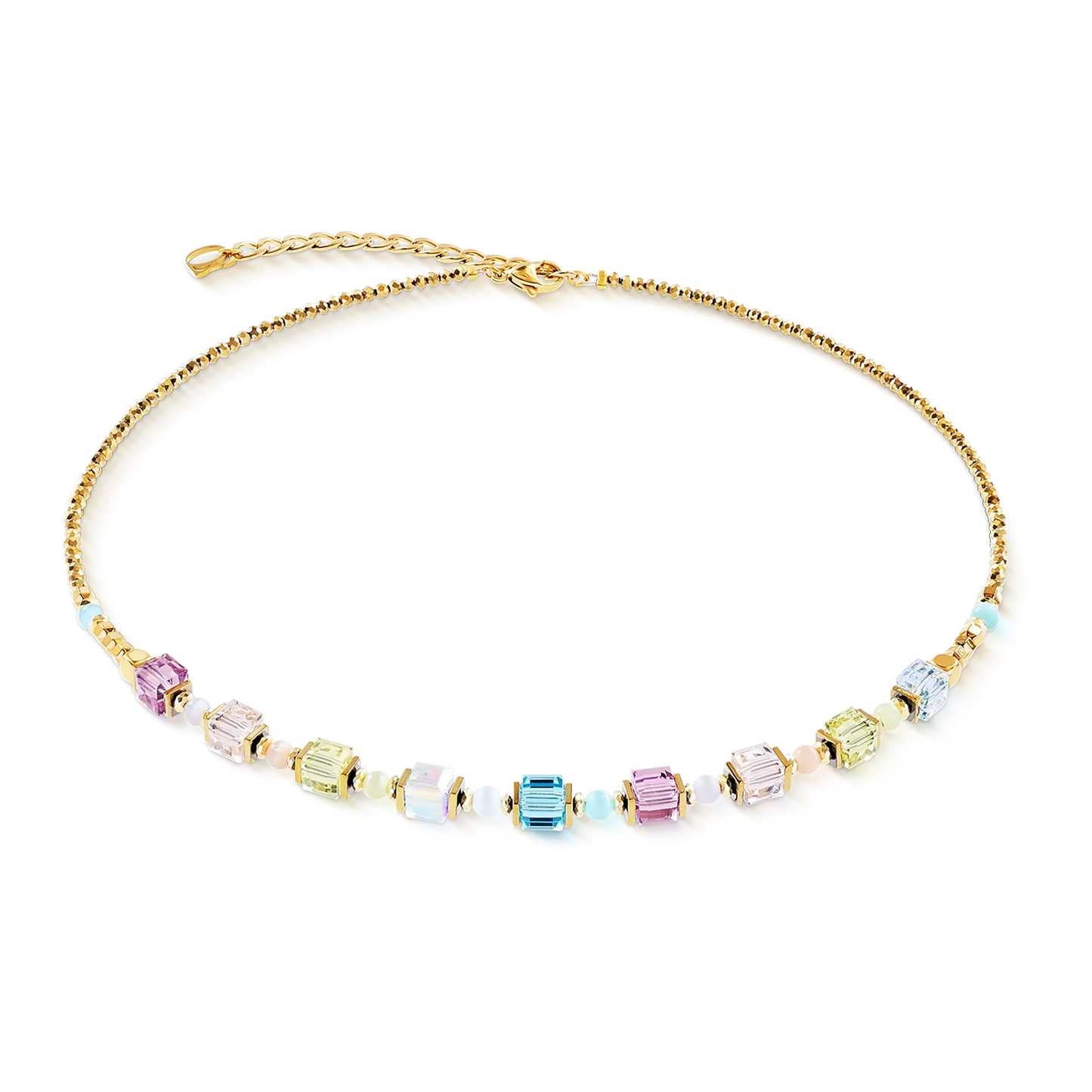 Aura Pastel Cube Gold | Necklet