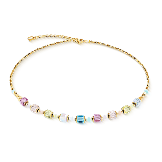 Aura Pastel Cube Gold | Necklet