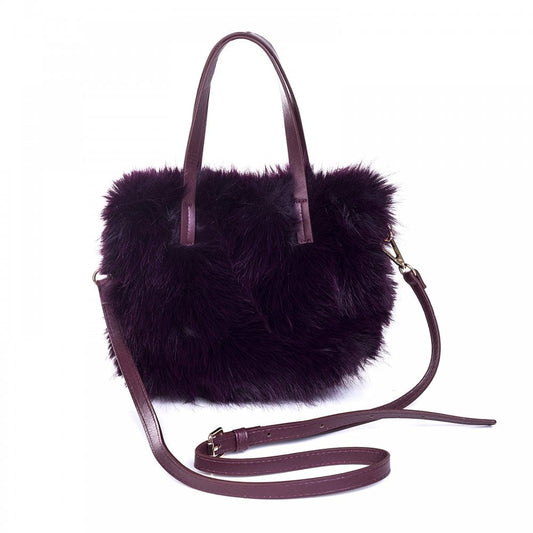 Faux Fur Handbag | Purple