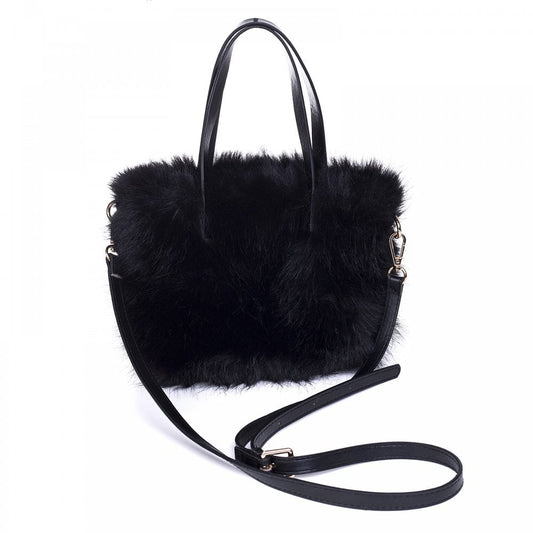 Faux Fur Handbag | Black