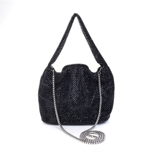 Sparkly Diamante Handbag | Black