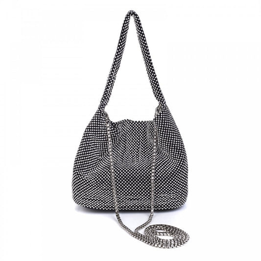 Sparkly Diamante Handbag | Silver