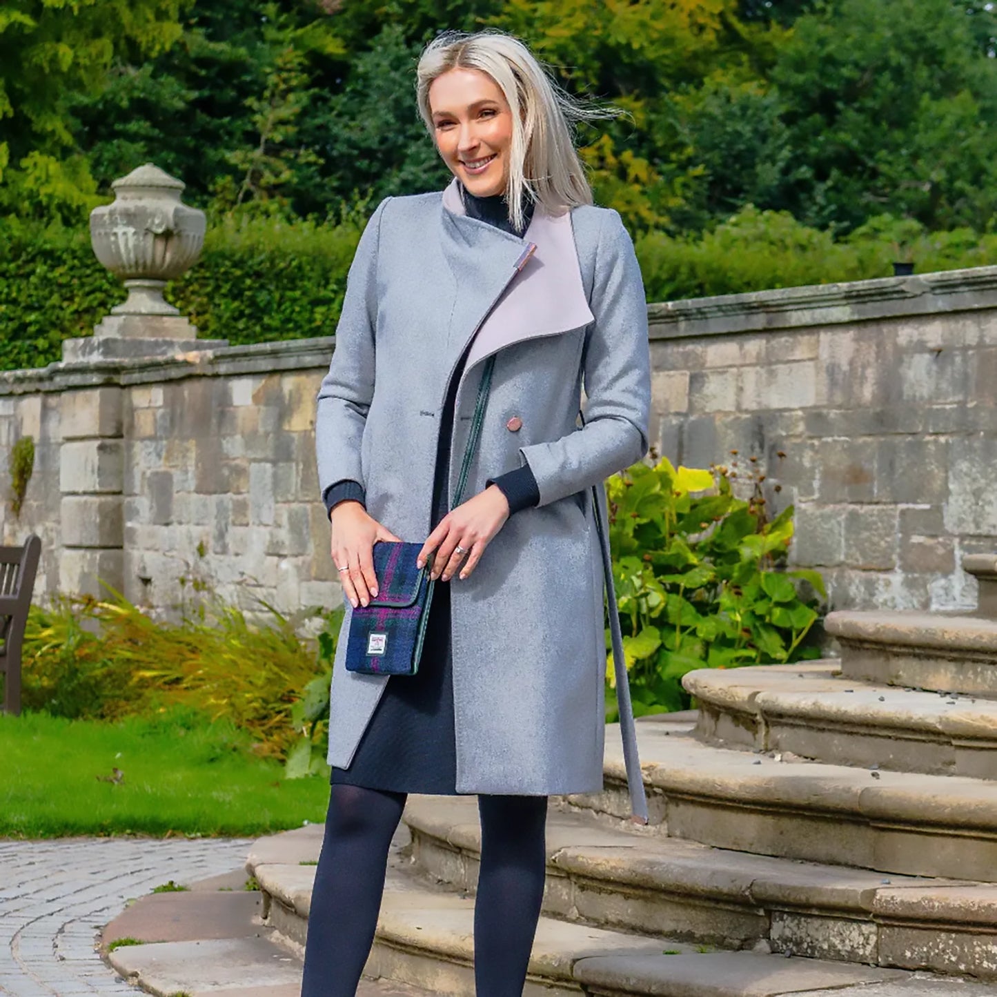 Harris Tweed Mini Cross-body Bag | Baird Check