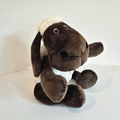 Plush sheep toy with microwavable flax-seed head bag insert