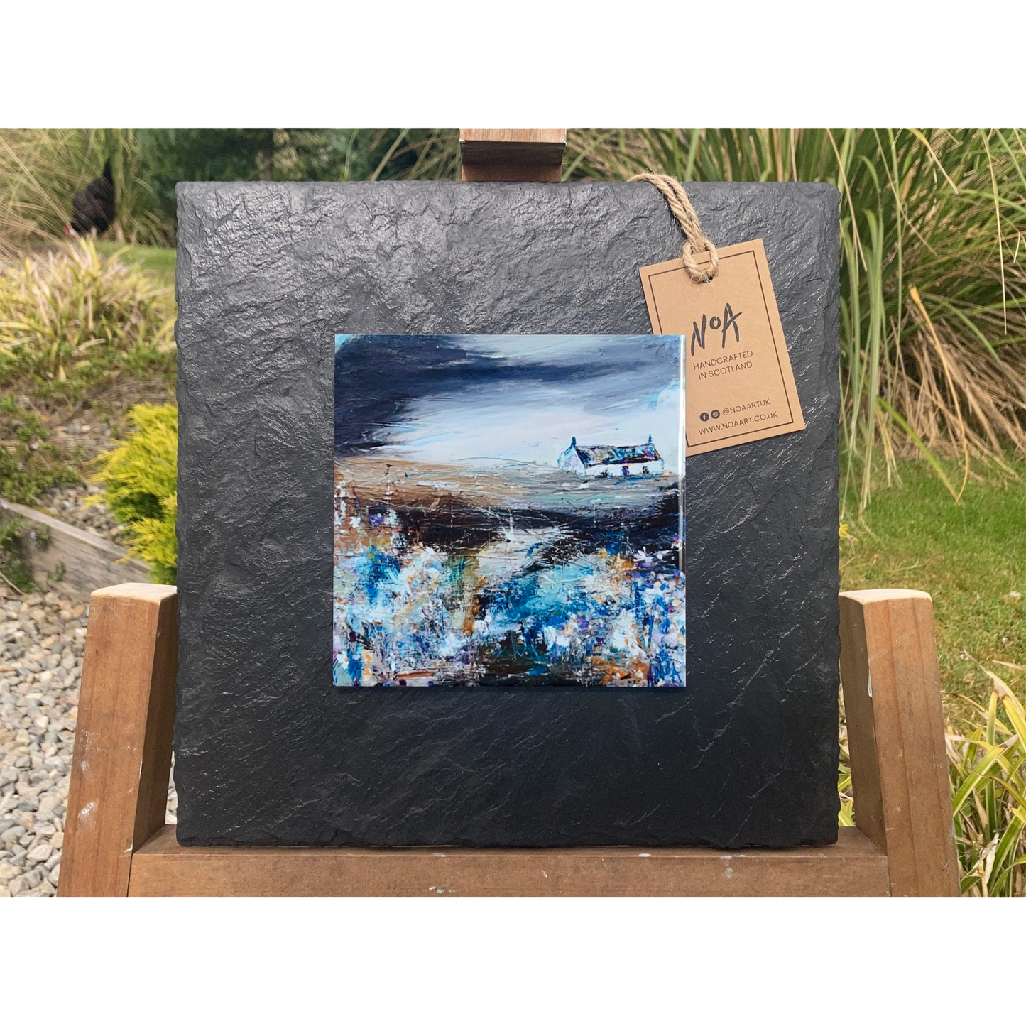 Bluebells | Large Slate Mounted Wall Art