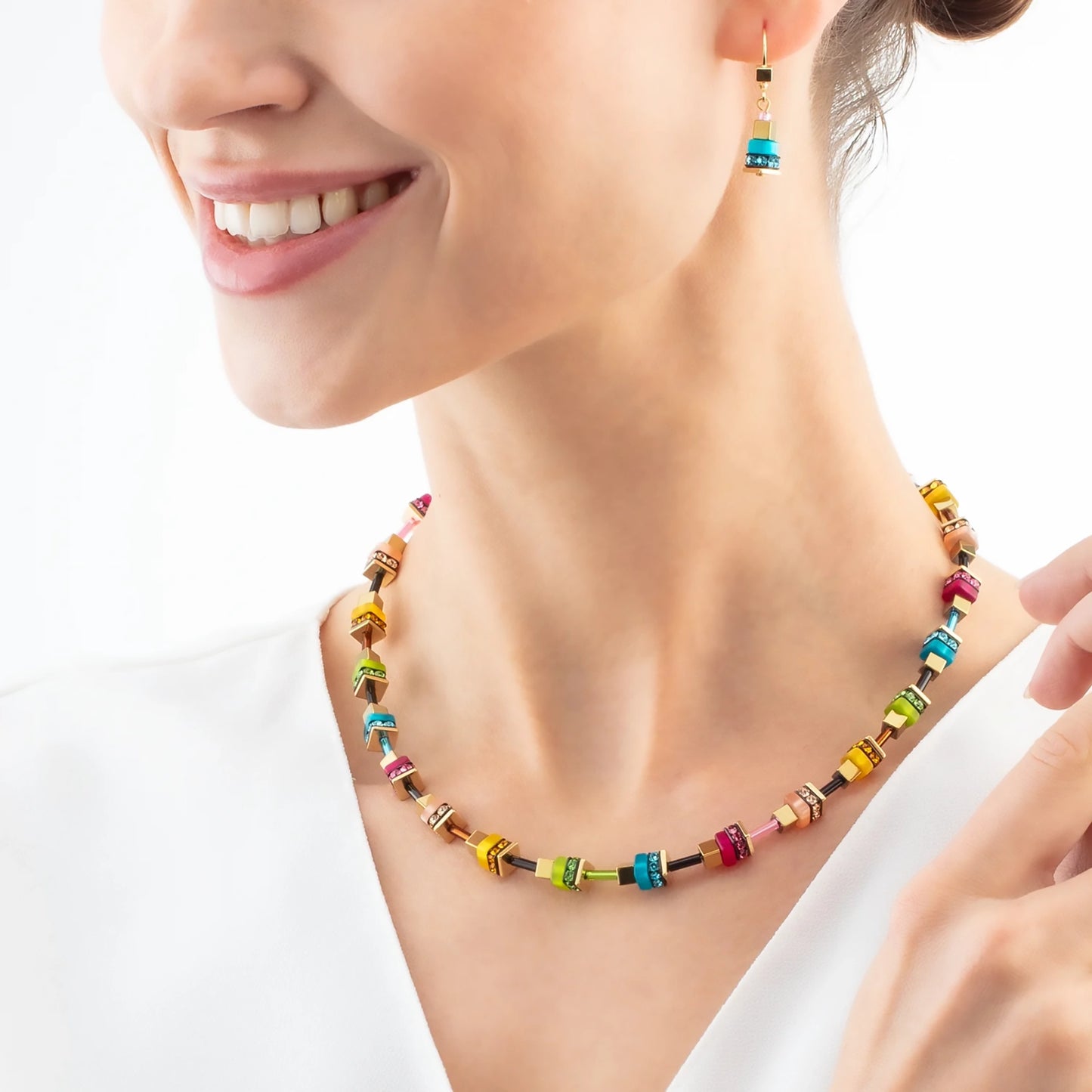 Boho Sunset GeoCUBE® Gold | Necklet