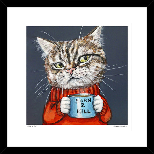 Born to Kill Cat Framed Print