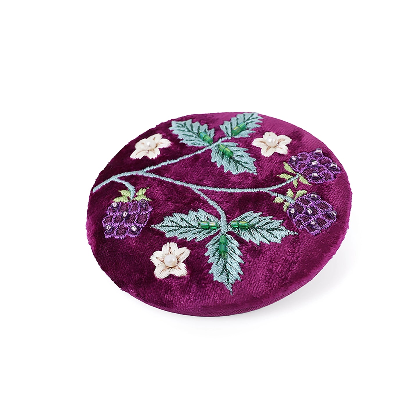 Embroidered Compact Mirror | Bramble