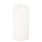 Winter white wax pillar candle