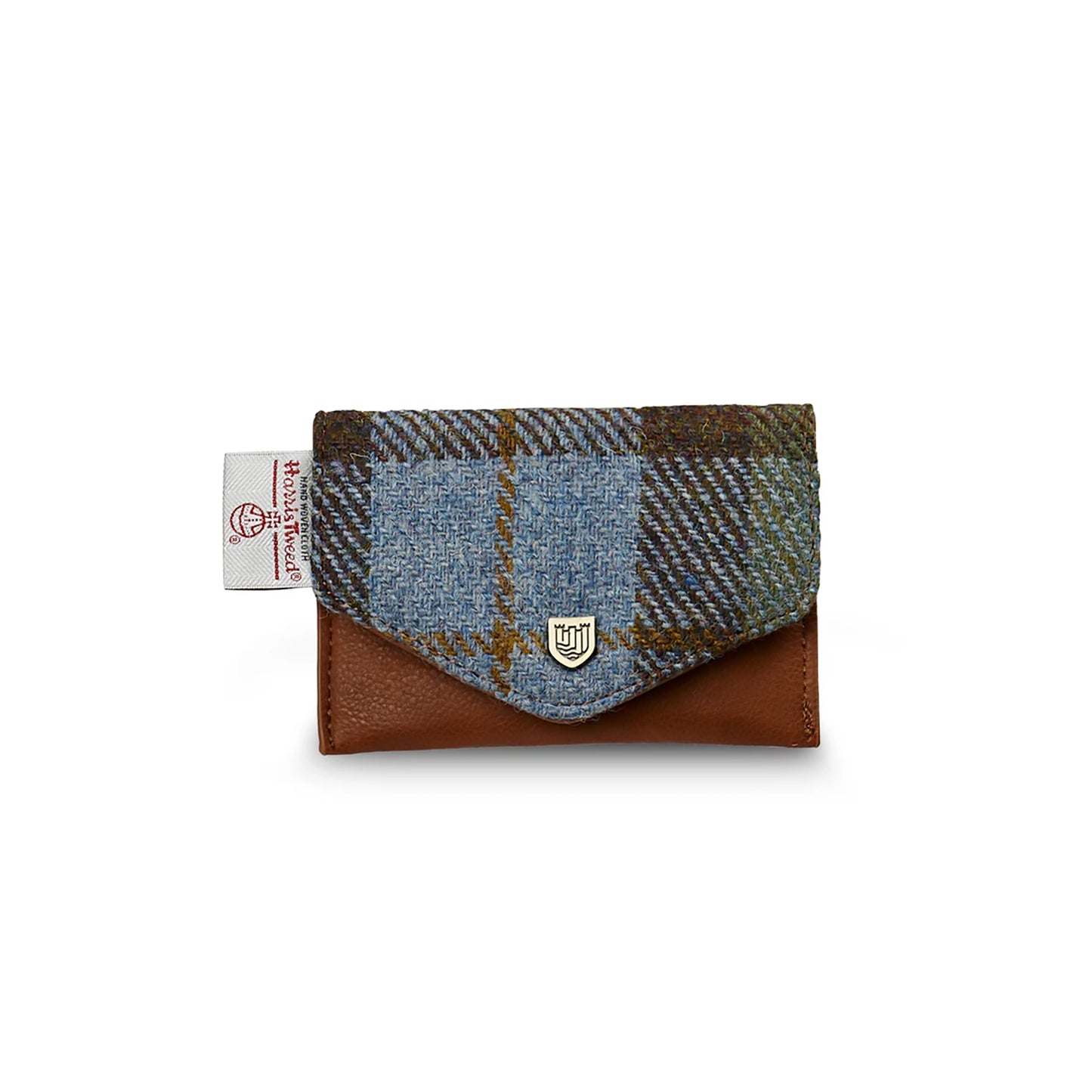 Tartan Card Wallet | Chestnut & Blue