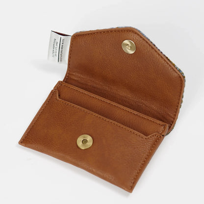 Tartan Card Wallet | Chestnut & Blue