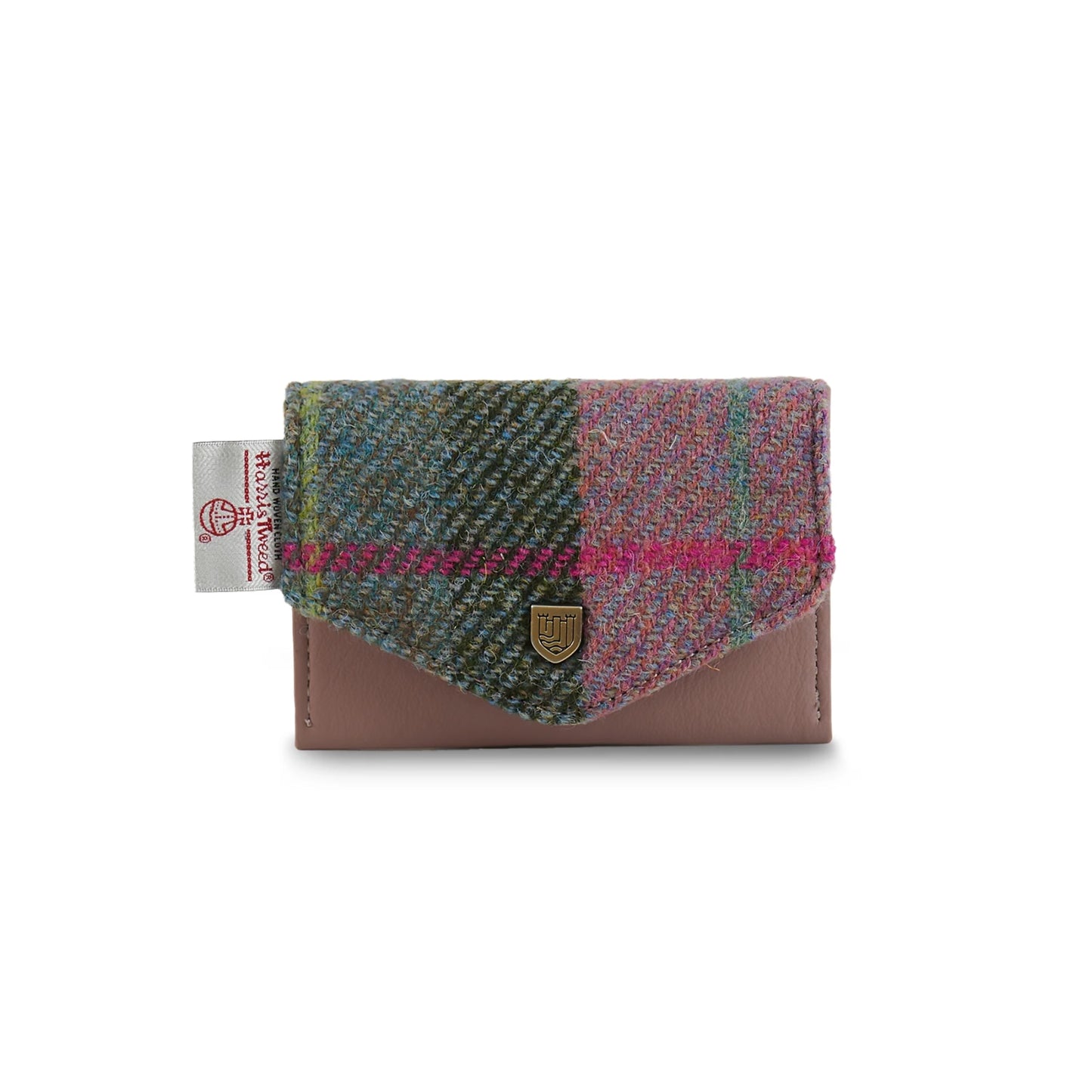 Tartan Card Wallet | Pink & Green