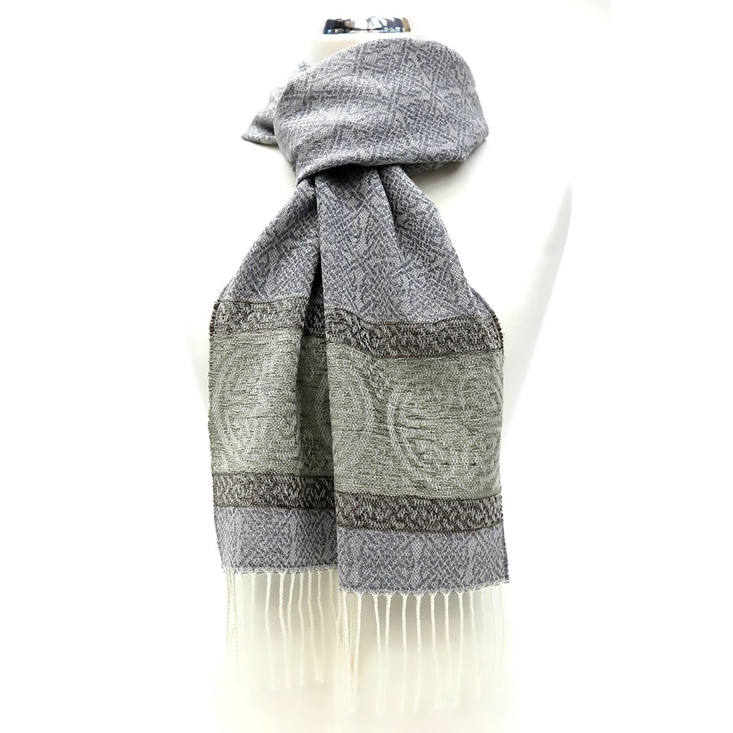 Celtic Border Scarf | Alpine Slate
