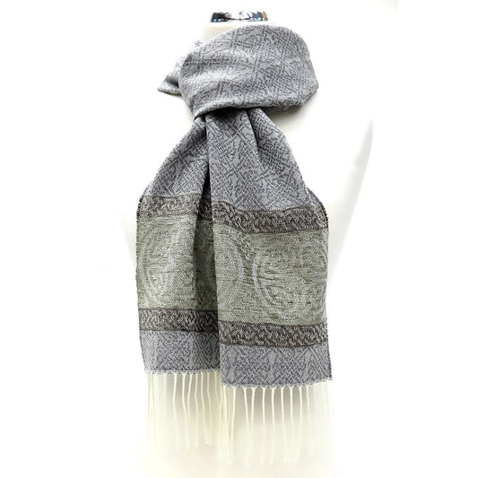 Celtic Border Scarf | Alpine Slate
